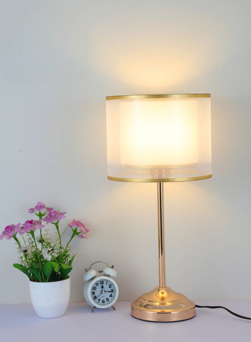ICTC table lamp Gold color stainless steel 53cm high, suitable for room or office with dimmable lighting