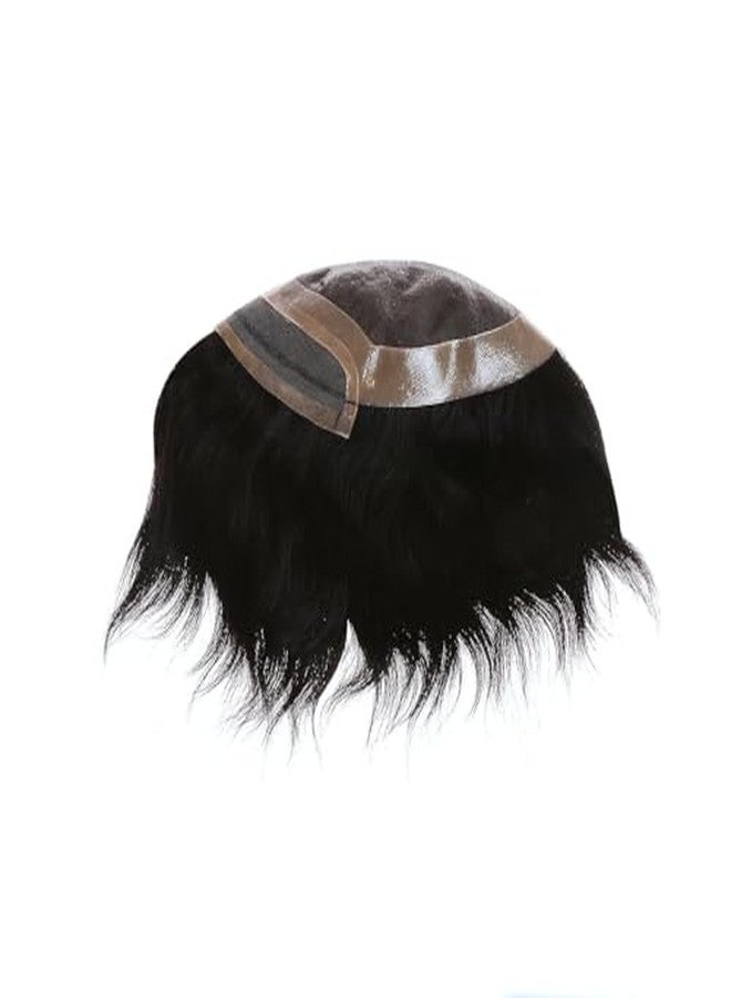 Pinaka Front Lace Hair Patch for Men 100% Natural Human Hair Wigs for Natural and Undetectable Frontline Full Head Toupee Non-Surgical Hair (8X6) - Image 5