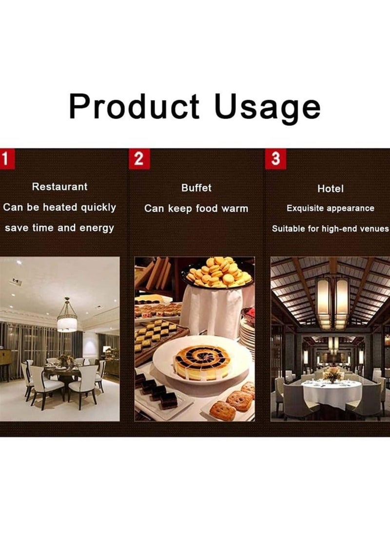 WALALLA Electric Heating Buffet Stove, Portable Stainless Steel Self-Service Breakfast Stove Insulated Pot with Lid, Electric Heating Buffy Stove, Self-Service Holding Stove Breakfast Hob - Image 5