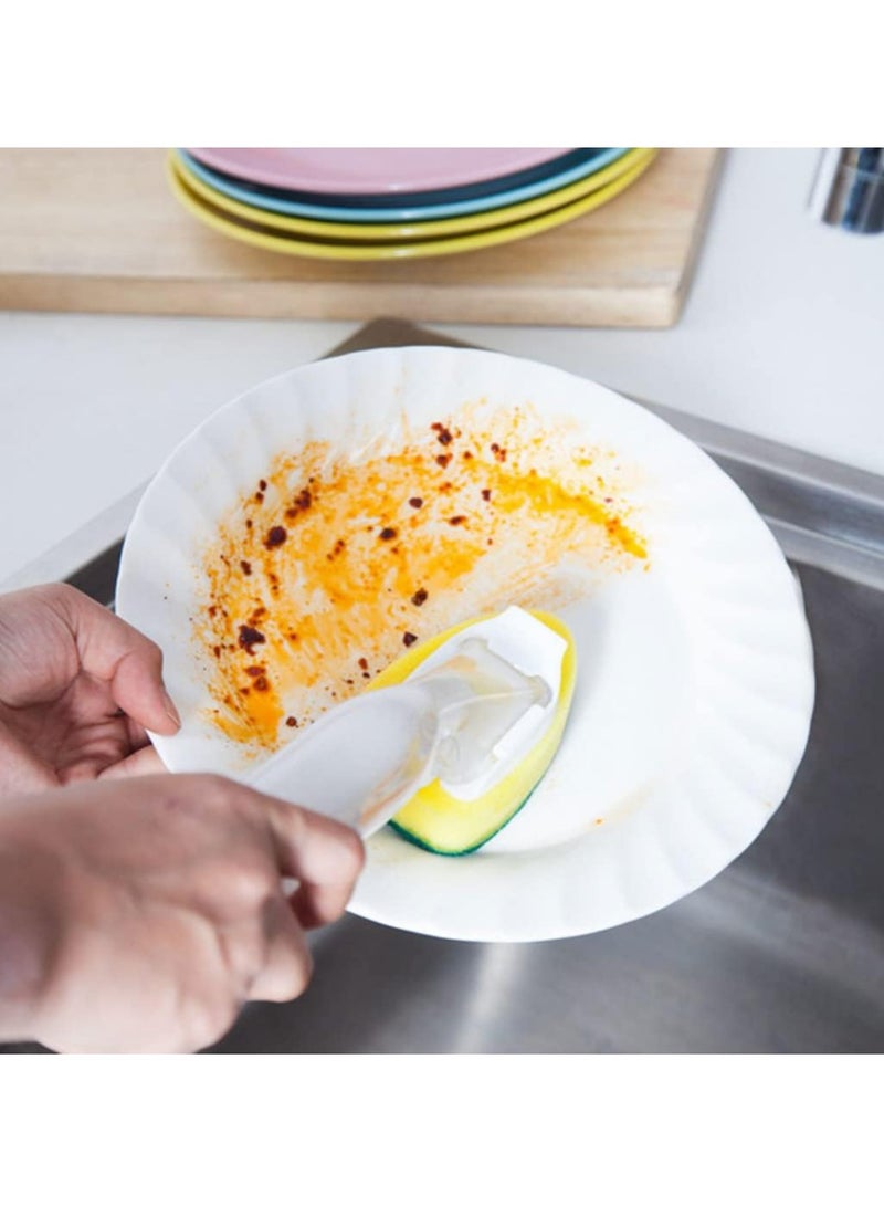 Oasisgalore Dish Wands Sponge Kit Dish Cleaning Sponge 6 Refill Replacement Heads with 1 Dish Wand Handle for Kitchen - Image 3