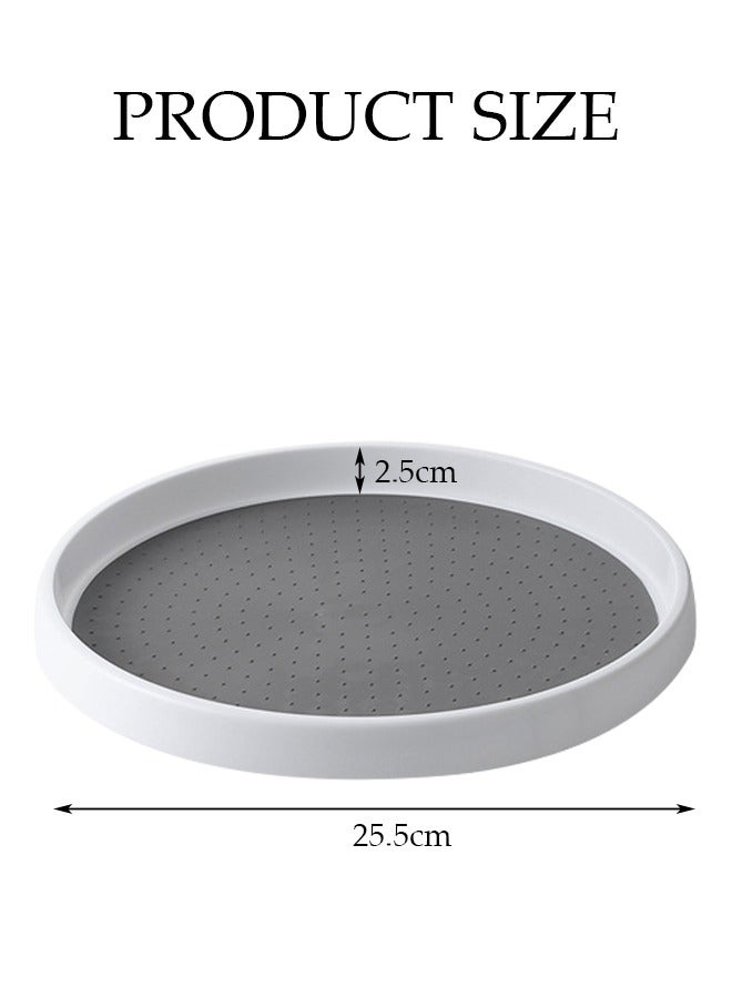 25cm Non-Skid Lazy Susan Organizers - Turntable Rack for Cabinet, Pantry Organization and Storage, Kitchen, Fridge, Bathroom Makeup Vanity Countertop, Under Sink Organizing, Spice Rack  - Image 3