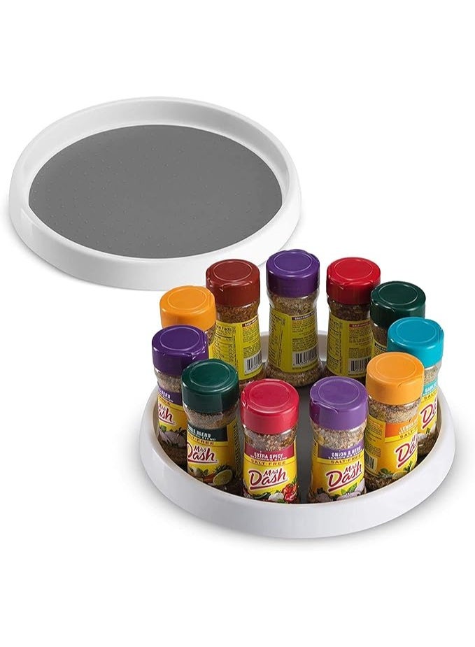 25cm Non-Skid Lazy Susan Organizers - Turntable Rack for Cabinet, Pantry Organization and Storage, Kitchen, Fridge, Bathroom Makeup Vanity Countertop, Under Sink Organizing, Spice Rack  - Image 2
