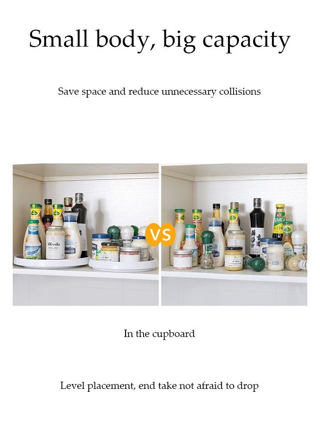 25cm Non-Skid Lazy Susan Organizers - Turntable Rack for Cabinet, Pantry Organization and Storage, Kitchen, Fridge, Bathroom Makeup Vanity Countertop, Under Sink Organizing, Spice Rack  - Image 4