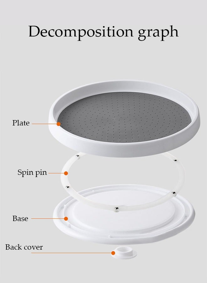 25cm Non-Skid Lazy Susan Organizers - Turntable Rack for Cabinet, Pantry Organization and Storage, Kitchen, Fridge, Bathroom Makeup Vanity Countertop, Under Sink Organizing, Spice Rack  - Image 5