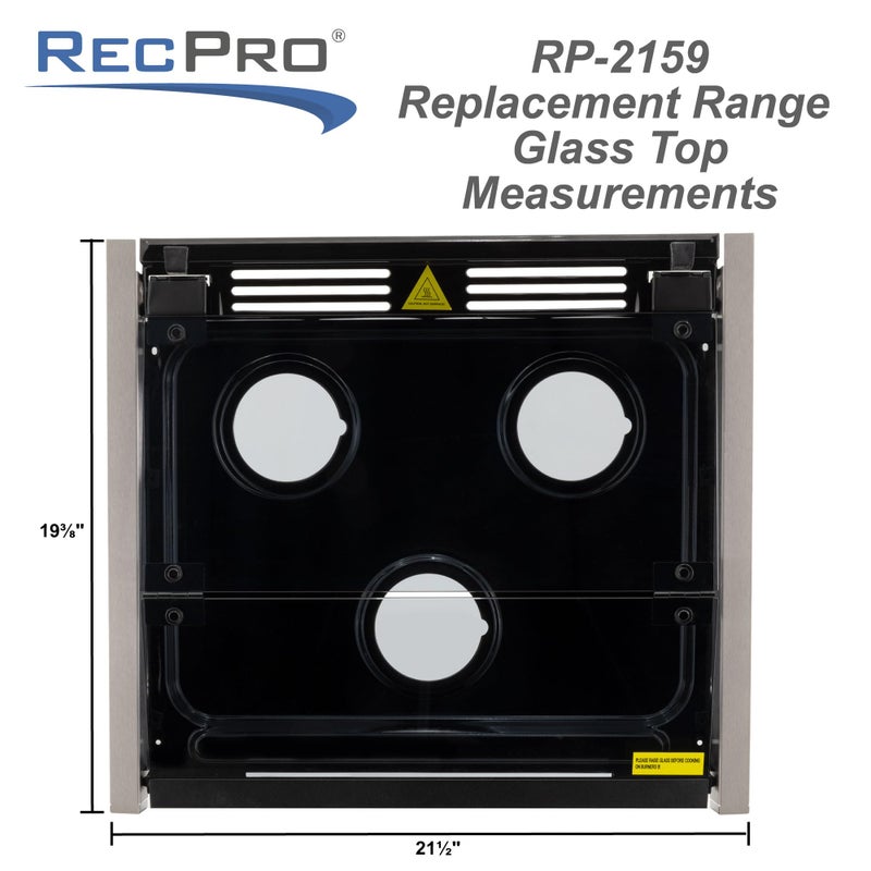 RecPro RV Stove Replacement Glass Top for RV Oven and RV Cooktops | Compatible with Greystone - Image 2