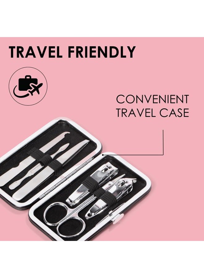 Japonesque Travel Manicure Kit – 6-Piece Nail Tool Set in Compact Case for At-Home & Travel Use - Image 4
