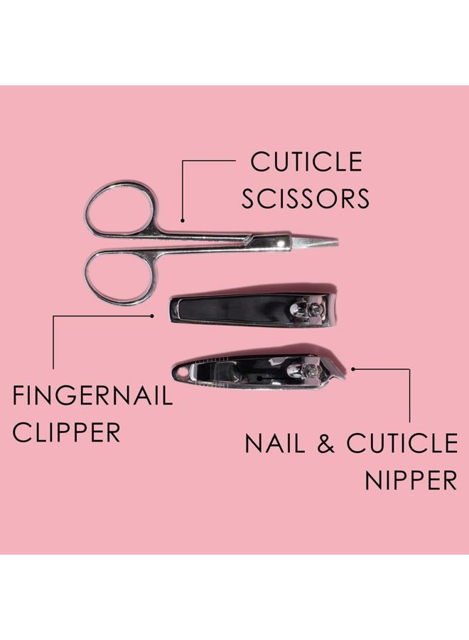 Japonesque Travel Manicure Kit – 6-Piece Nail Tool Set in Compact Case for At-Home & Travel Use - Image 3