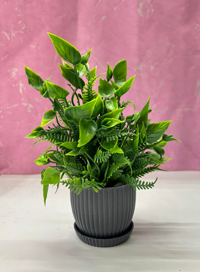 Dekorly 6 Packs Fake Plants Small, Mini Artificial Plants Indoor For Home Farmhouse Bathroom Shelf Décor (Height : 17Cm, Black) - Plastic - Image 3