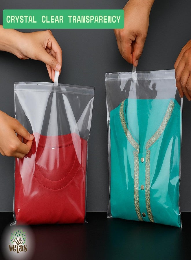 VETAS Transparent BOPP Self Adhesive Sealable Polybags for Saree, Shirt & Garment Packing –Large 14 x 18 Inch Polythene Bags – Clear Dust & Moisture Resistant Clothing Covers – Pack of 50 - Image 5