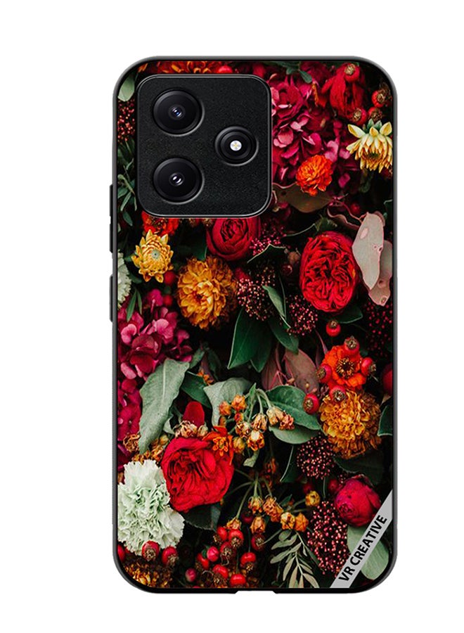 VR CREATIVE Protective Case Cover For Xiaomi Poco M6 Pro 5G Colourful Flower Design Multicolour - Image 1