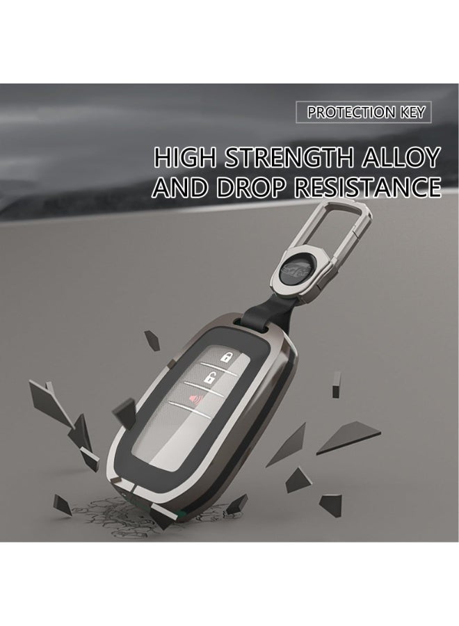 Key Fob Cover TPU+Metal Case for 2021-2026 For Venza, 2019-2025 For Land Cruiser, For Grand Highlander, For Hilux, Fortuner, 2022-2026 For Tundra, For Tacoma Remote (White) - Image 4