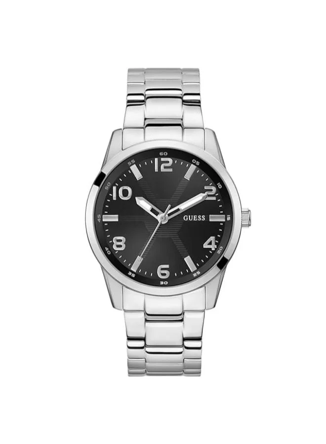 جس 42mm Silver Tone Analog Watch