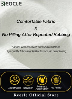 REOCLE Men's T-shirt Short Sleeve Button Down Shirts Regular-Fit Cotton Lapel Shirts Casual T-shirt  - Image 3
