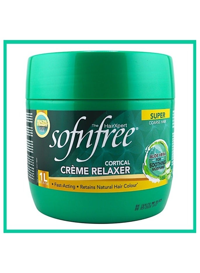 سوفن فري كريم فرد الشعر Sofn’free Cortical Crème Relaxer – قوة فائقة للشعر الخشن (1 لتر) - Image 1