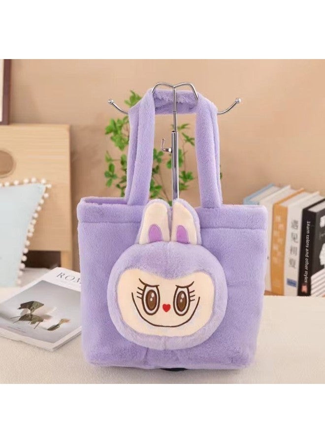 Bubble Mart City Paradise Plush Bag Cartoon Cute Labubu Backpack Labubu Crossbody Bag For Women-Color:Purple Shoulder Bag-Height:One Size Fits All