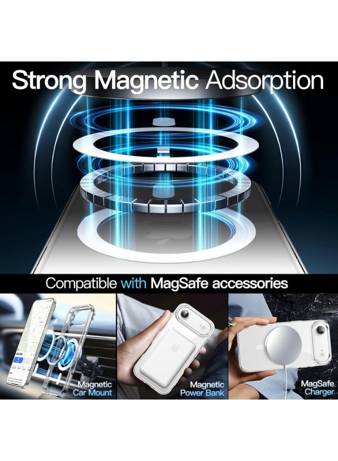 ZAFRA iPhone Air Case MagSafe Transparent Military-Grade Protection Strong Magnet Anti-Yellowing Scratch Resistant Cover - Image 4