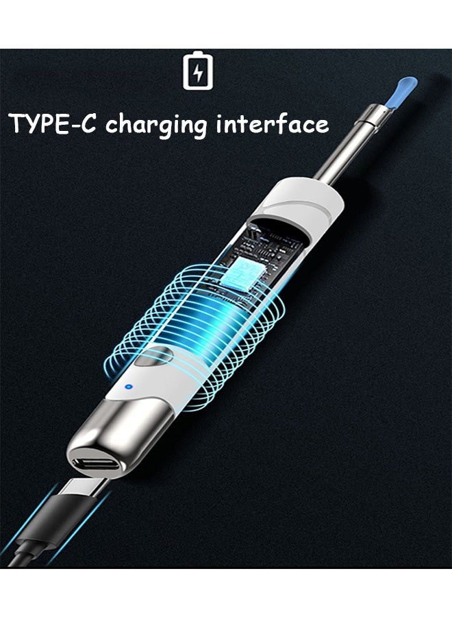 GD Ear Wax Removal Kit, 6 LED Lights Wireless Earwax Removal Tool with Replacement Tips, Waterproof Rechargeable Smart Visual Ear Cleaner - Image 3