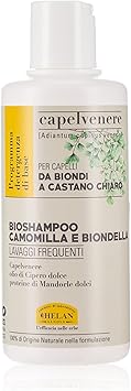 Helan Capelvenere Chamomile Common Centaury Shampoo for Blonde Light Brown Hair with Sweet Almond Proteins Blonde Shampoo for Vegan Hair Care Brightening Action Made in Italy Shampoos 200 ml - Image 1