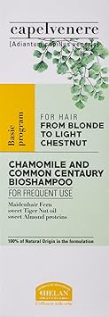 Helan Capelvenere Chamomile Common Centaury Shampoo for Blonde Light Brown Hair with Sweet Almond Proteins Blonde Shampoo for Vegan Hair Care Brightening Action Made in Italy Shampoos 200 ml - Image 2