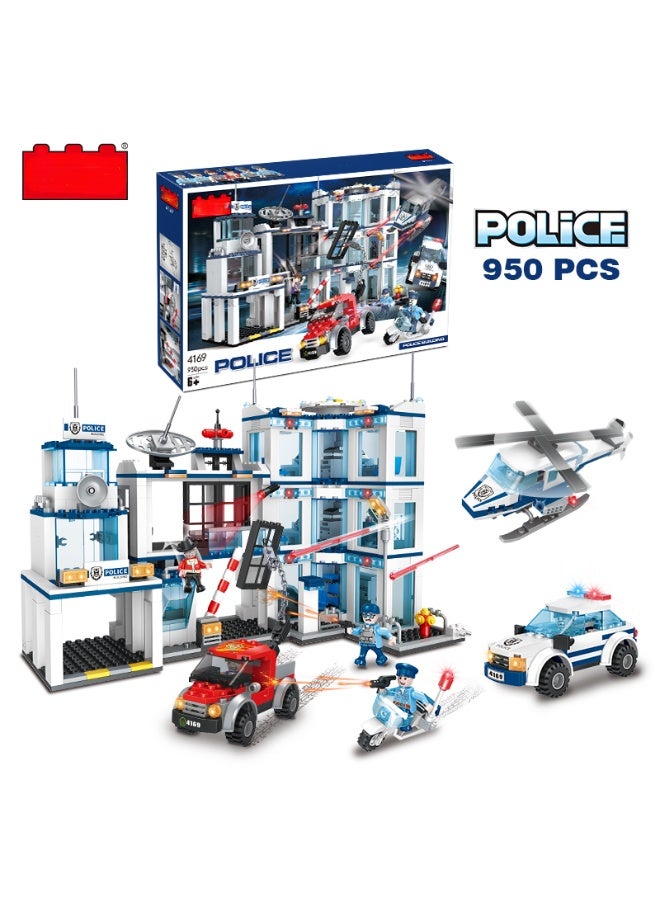 COGO Police Station Building Set - 950 Pieces - Image 1