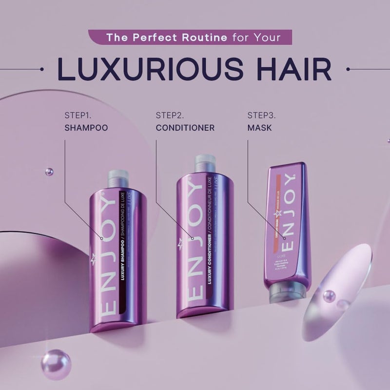 Enjoy Hair Care Conditioning Cleanser, Hair Mask & Conditioner, Sulfate & Gluten Free - 10.1 fl Oz - Image 4