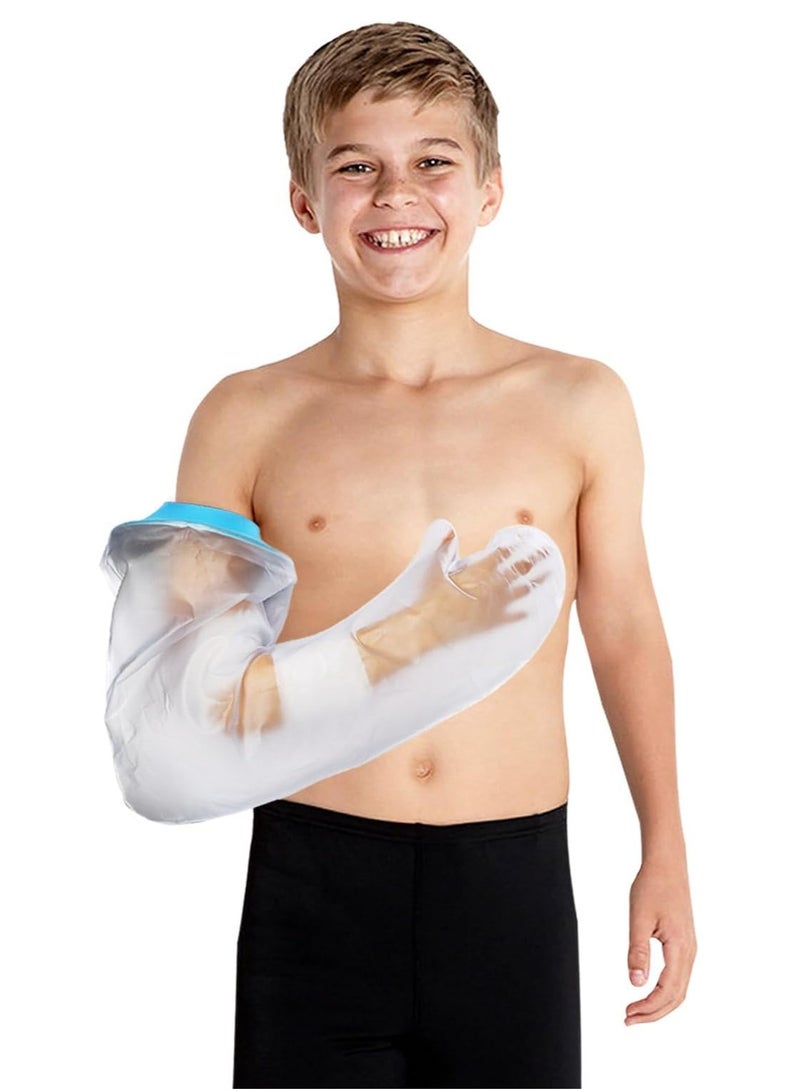 DUNISO غطاء مقاوم للماء لذراع الجبيرة للأطفال، ختم مائي ناعم ومريح للحفاظ على الجروح جافة، غطاء واقي لضمادة استحمام الأطفال قابل لإعادة الاستخدام - Image 1
