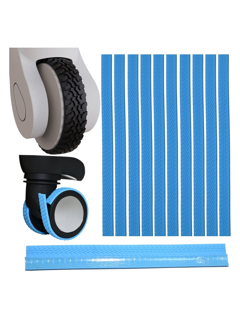 10Pack Luggage Wheel Silicone Adhesive Covers for Suitcase,Waterproof Ultra Sticky Backing, Fits Most 4/8 Wheels Carry-on Luggage, Anti-Shedding Silent Wheel Cover (Purple) - Image 5