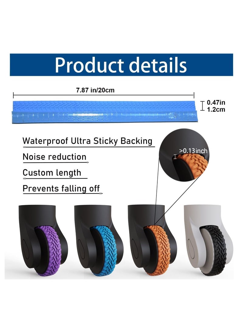 10Pack Luggage Wheel Silicone Adhesive Covers for Suitcase,Waterproof Ultra Sticky Backing, Fits Most 4/8 Wheels Carry-on Luggage, Anti-Shedding Silent Wheel Cover (Purple) - Image 2