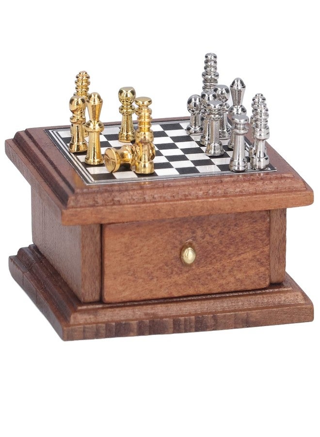 Zerodis Chess Set Dollhouse Decoration, Miniature Chess Set 1:12 Exquisite Mini Chess Set Mini Household Decoration Home for Chess Playing Dollhouse Decoration - Image 5