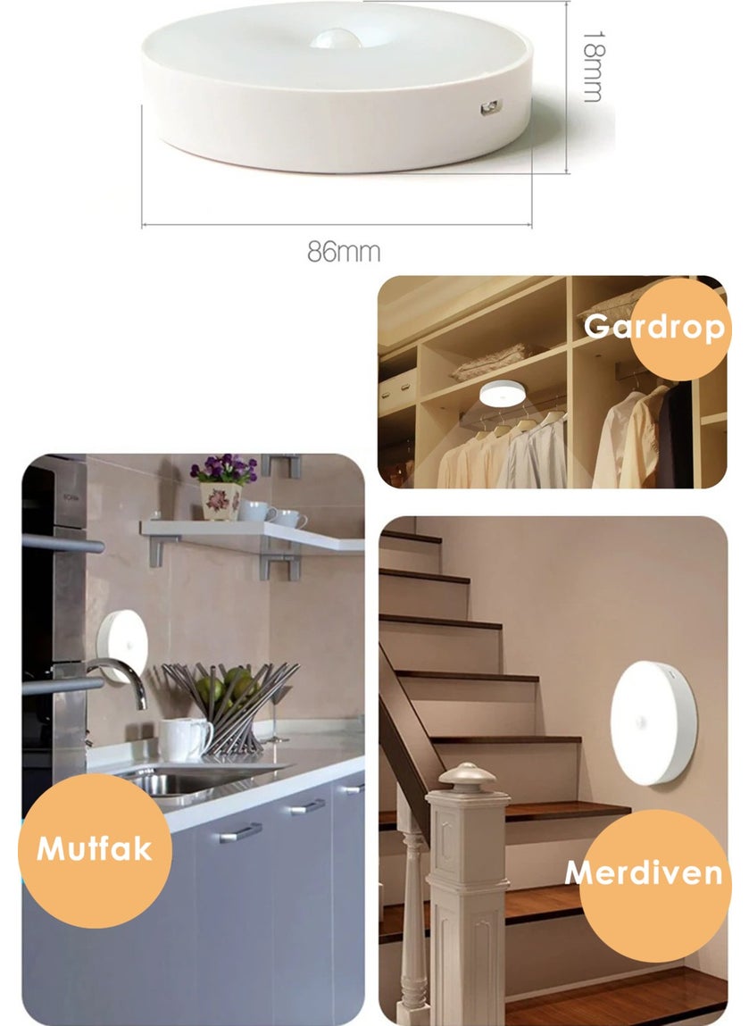 Technosmart 1PCS White Light USB Rechargeable Wireless Spot LED Lamp with Smart Motion Sensor  - Image 4