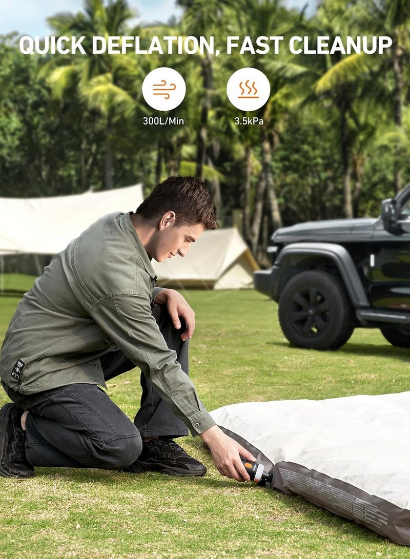 AstroAI AstroAI Mini Air Pump for Inflatables with 3000mAh Battery Portable Air Mattress Pump with Camping Lantern Electric Air Pump with 5 Nozzles Inflate & Deflate Air Mattress, Vacuum Storage Bags  - Image 3