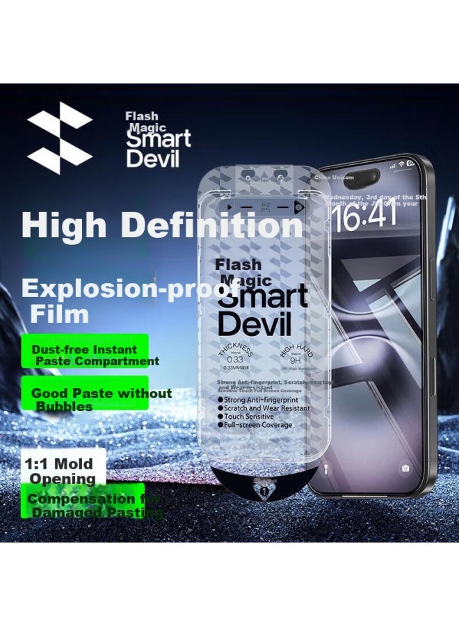 Smartdevil Apple 16 Tempered Glass Screen Protector For Iphone 16, Dustproof, Shockproof, Full Screen Coverage, Anti-fingerprint, Ultra-thin, Large Window, No White Edges, High Definition, Strengthene