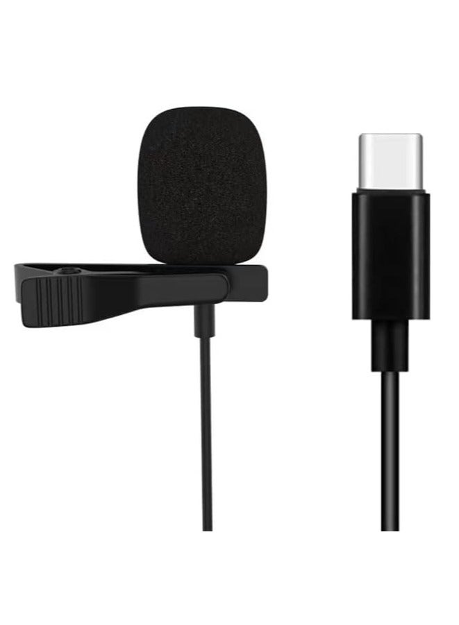 Type-C Lavalier Microphone – Clip-On Mic for Smartphones, Laptops, PCs, Mac, Recording, Podcasting, Interviews & Gaming  - Image 1