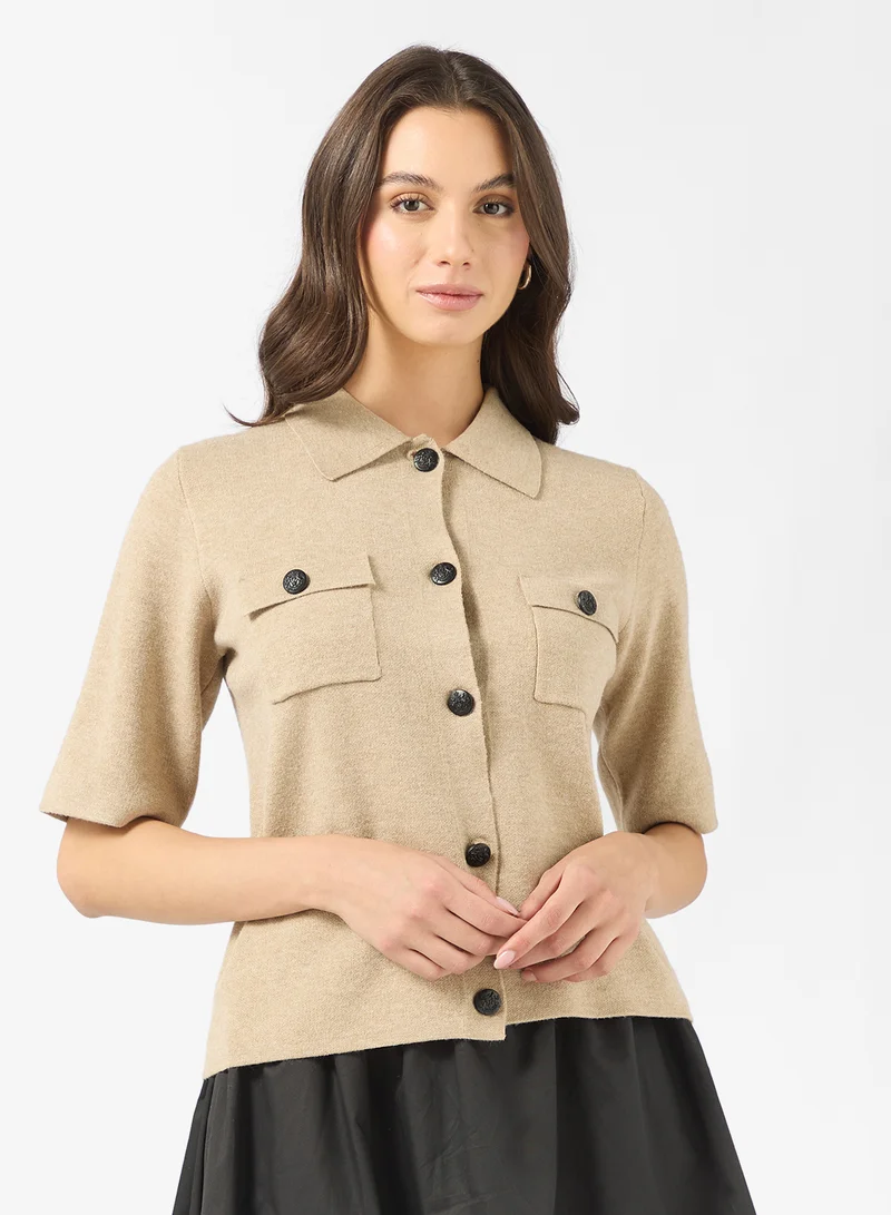 Vmgold Poloneck Pullover Cardigans