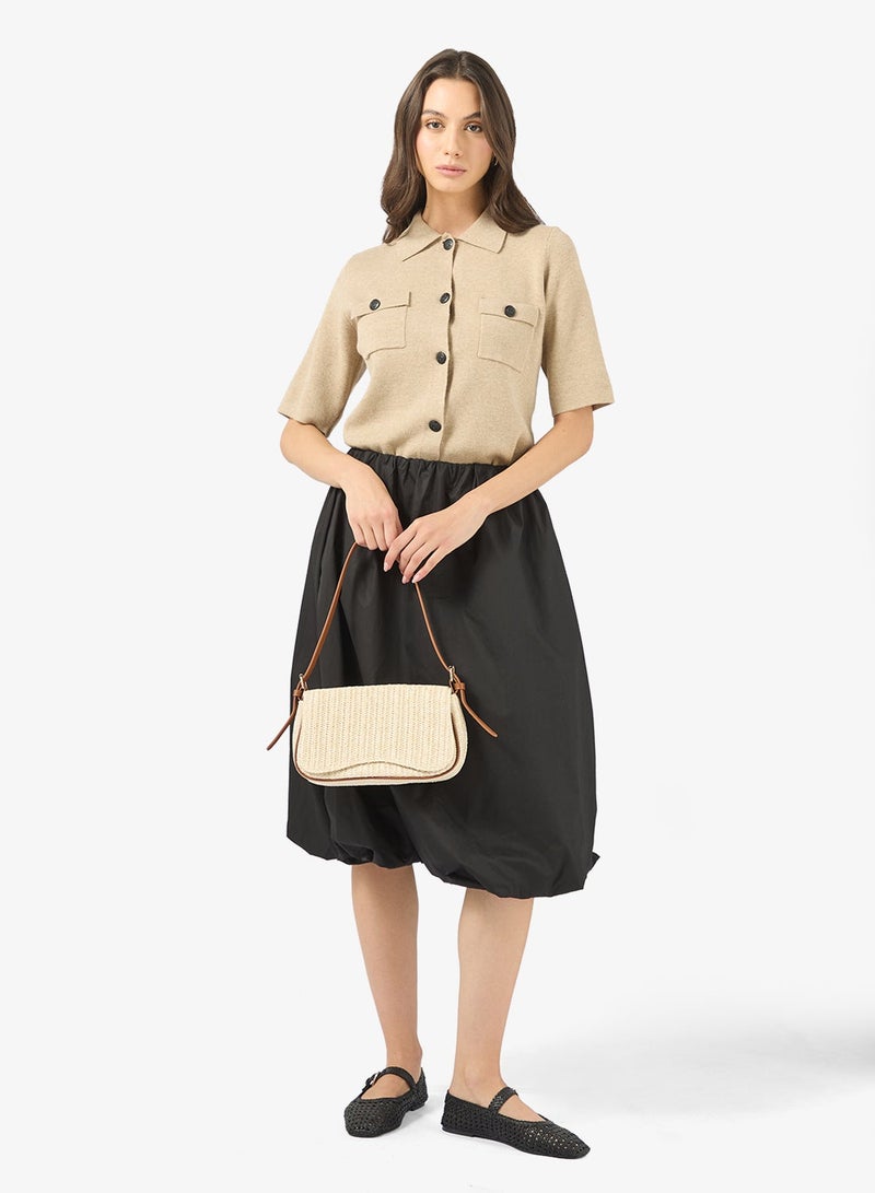 فيرو مودا كارديجان بولوفر بياقة مدورة من فيم جولد - Image 4