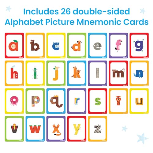 hand2mind Alphabet Picture Mnemonic Cards, ABC Flashcards for Kids, Classroom Alphabet Cards, Early Learning Flash Cards, Letter Recognition, Montessori Alphabet Cards, Toddler Learning Activities - Image 2