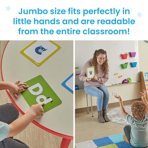 hand2mind Alphabet Picture Mnemonic Cards, ABC Flashcards for Kids, Classroom Alphabet Cards, Early Learning Flash Cards, Letter Recognition, Montessori Alphabet Cards, Toddler Learning Activities - Image 5