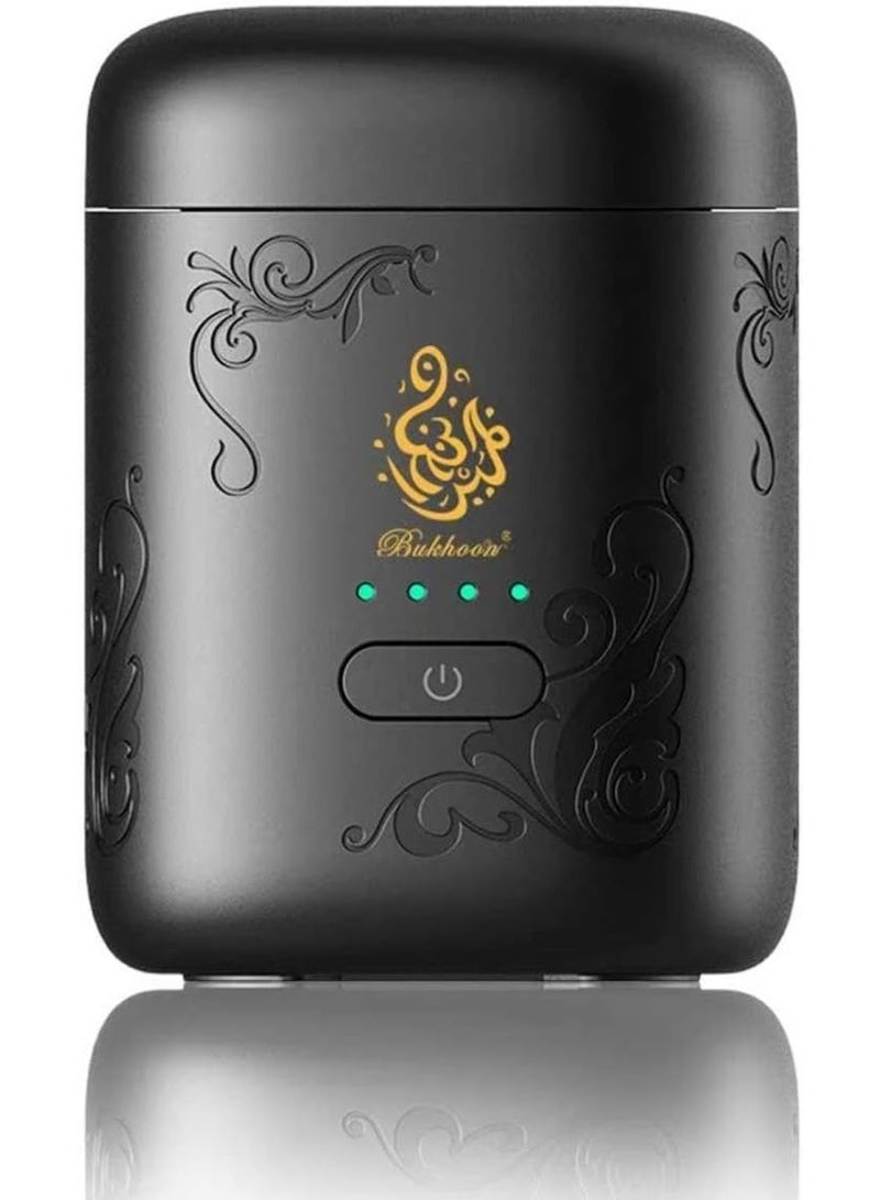 Bakhoor Mini Portable Rechargeable Electric Incense Burner with LED Battery Display USB Charging Smokeless Bakhoor Burner for Home Car & Office - Image 2
