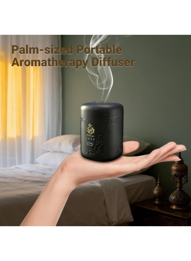 Bakhoor Mini Portable Rechargeable Electric Incense Burner with LED Battery Display USB Charging Smokeless Bakhoor Burner for Home Car & Office - Image 5