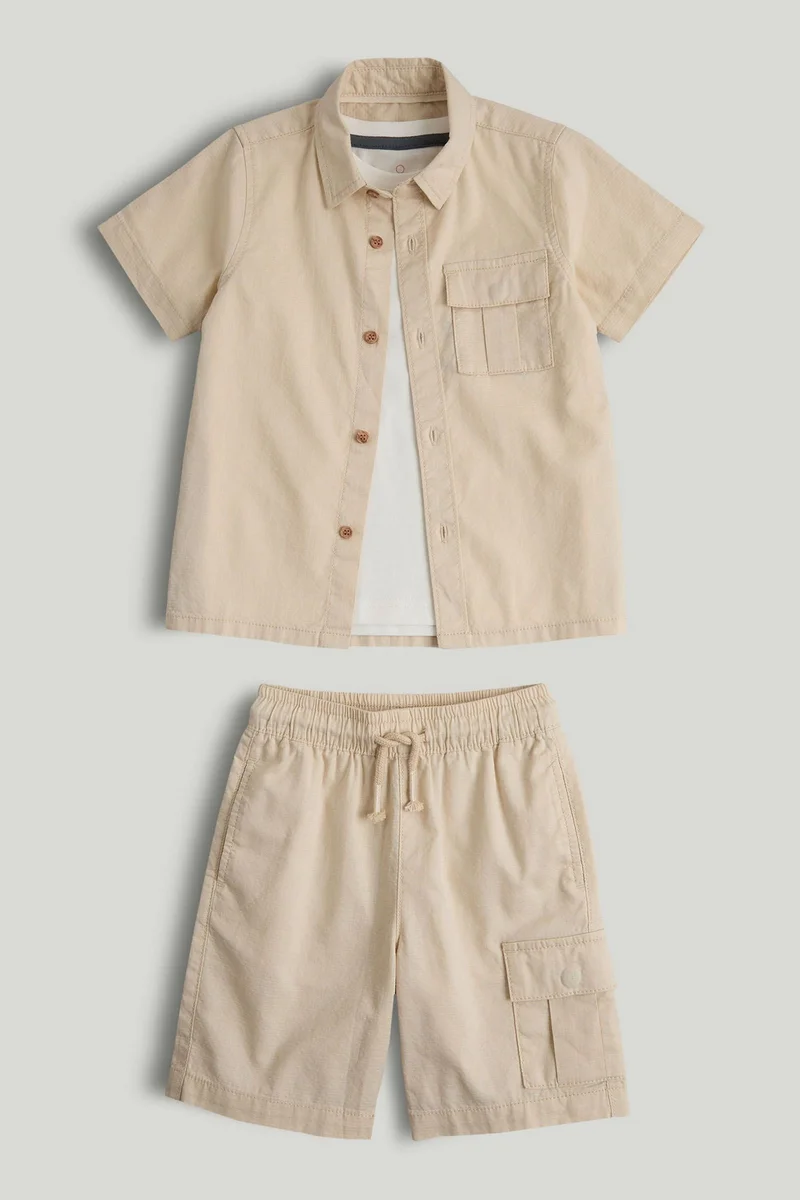 mothercare Shirt, T-Shirt and Shorts Outfit