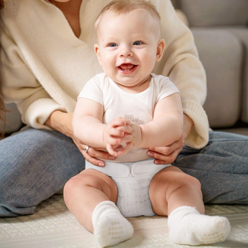 Max Shape 6 Pack Wearable Cotton Cloth Dipper Pants for Baby Girls and Boys,Adjustable Cotton Diaper 13 Layers for Baby 0-3month Wearable Style - Image 4