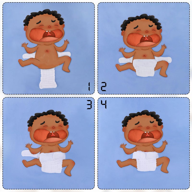 Max Shape 6 Pack Wearable Cotton Cloth Dipper Pants for Baby Girls and Boys,Adjustable Cotton Diaper 13 Layers for Baby 0-3month Wearable Style - Image 5