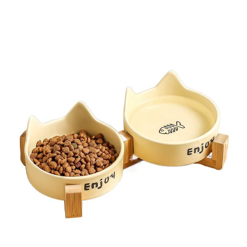 Floor Mat Use Pet Bowl Feeding and Water Double with Anti Tip Base Feeding Accessory Easy Clean Design Home Use for Cats and Dogs - Image 2