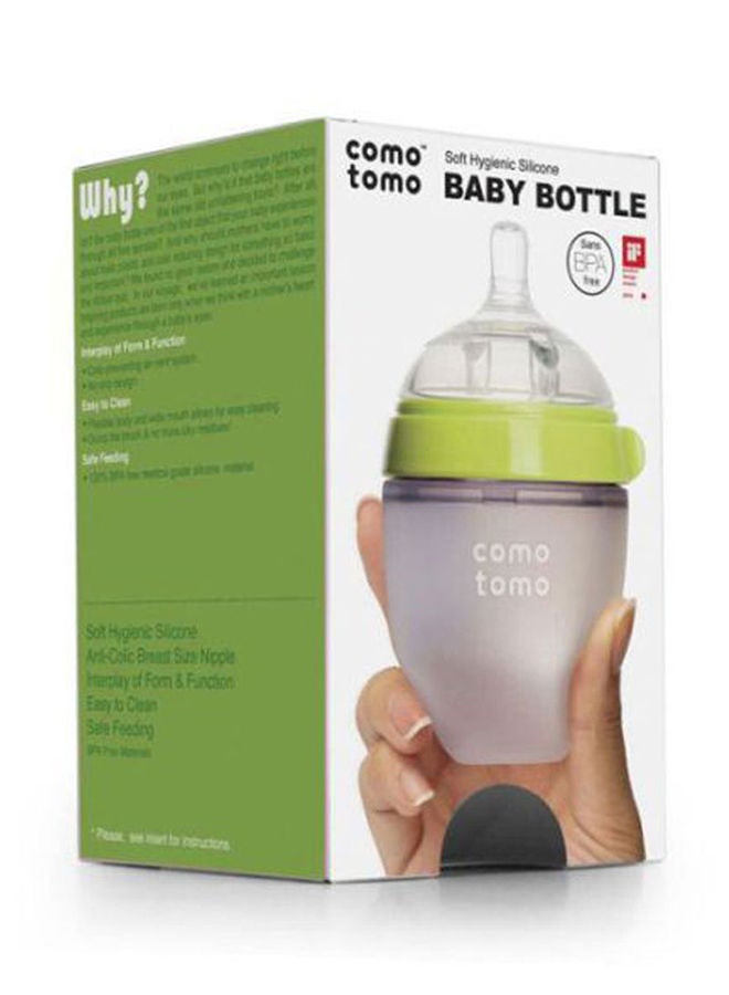 NIBEMINENT Natural Feel Baby Bottle, 150 Ml - Green/White - Image 3