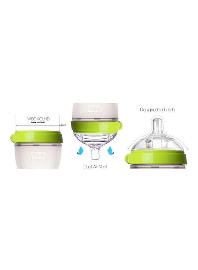 NIBEMINENT Natural Feel Baby Bottle, 150 Ml - Green/White - Image 2
