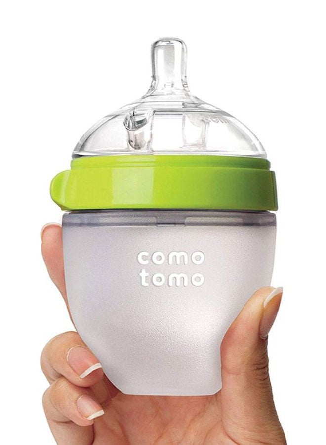 NIBEMINENT Natural Feel Baby Bottle, 150 Ml - Green/White - Image 4