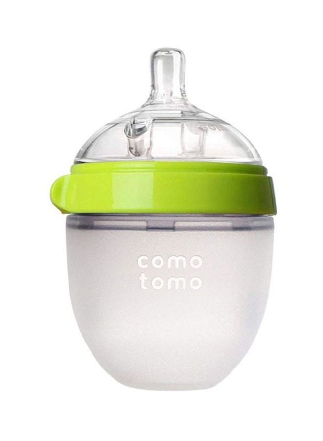 NIBEMINENT Natural Feel Baby Bottle, 150 Ml - Green/White - Image 1