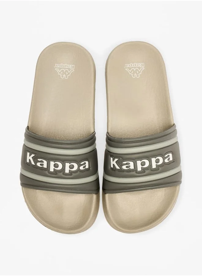 Kappa Boys Logo Applique Slip-On Slides