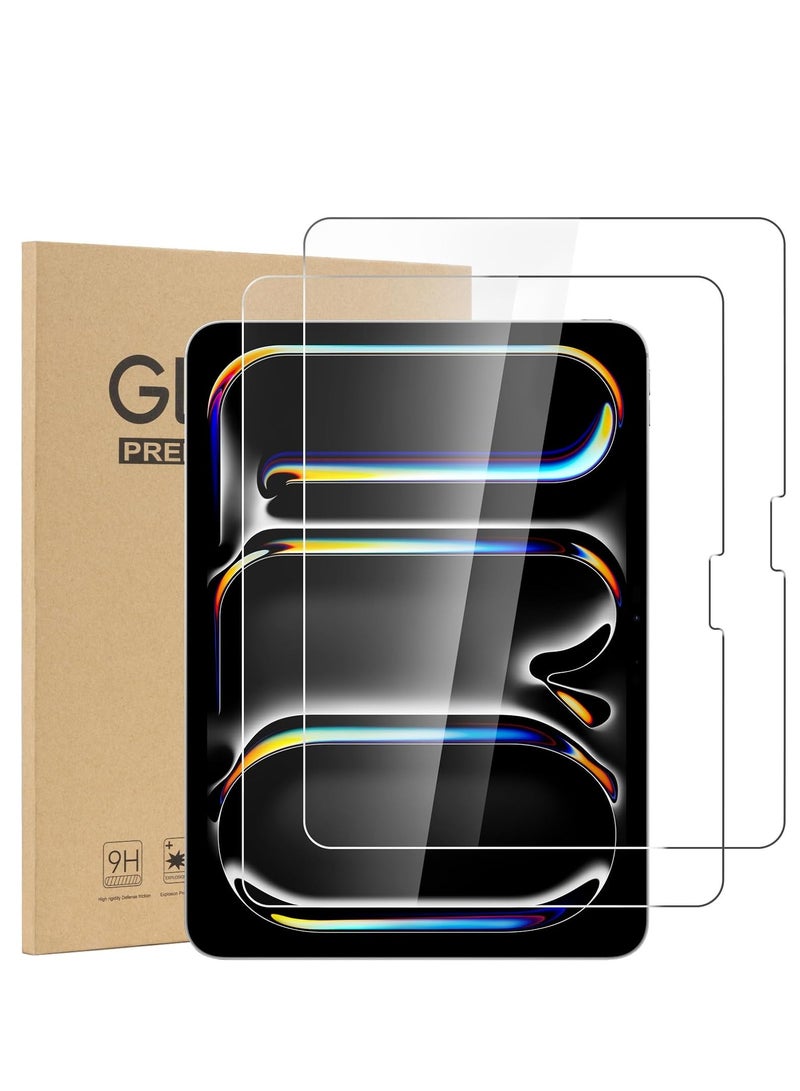2 Pack Screen Protector for iPad Pro 13 Inch 2024 7th Gen, iPad Air 13 Inch 6 Generation 2024 6th Gen, Tempered Glass with HD Clarity, Scratch Resistance and Bubble-Free Installation - Image 1