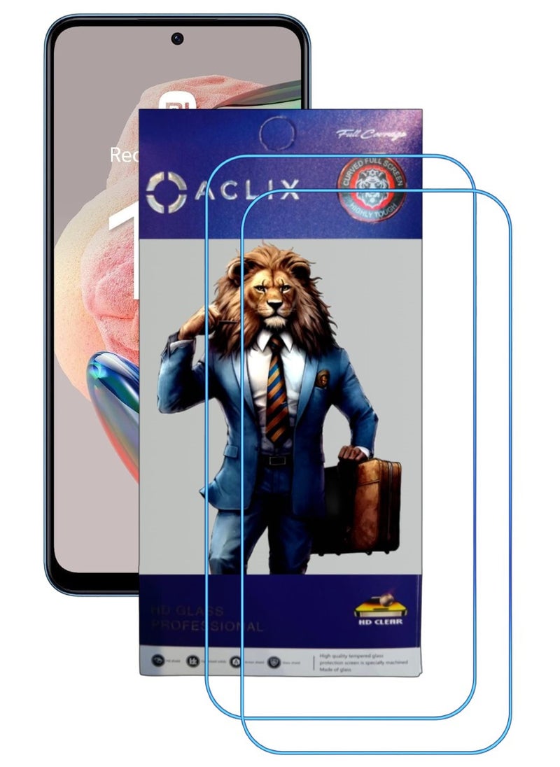 ACLIX 2 Pieces Antistatic ESD Dustproof Premium Quality High Definition Clear Tempered Glass Screen Protector Designed For Xiaomi Redmi Note 12 - Image 1